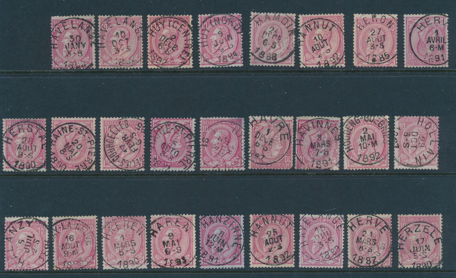 No 46, nice collection of central cancelled stamps between H and 0 (164 stamps), very nice to expand and improve your collection, for the specialist stamp collector, vf/f/to be checked