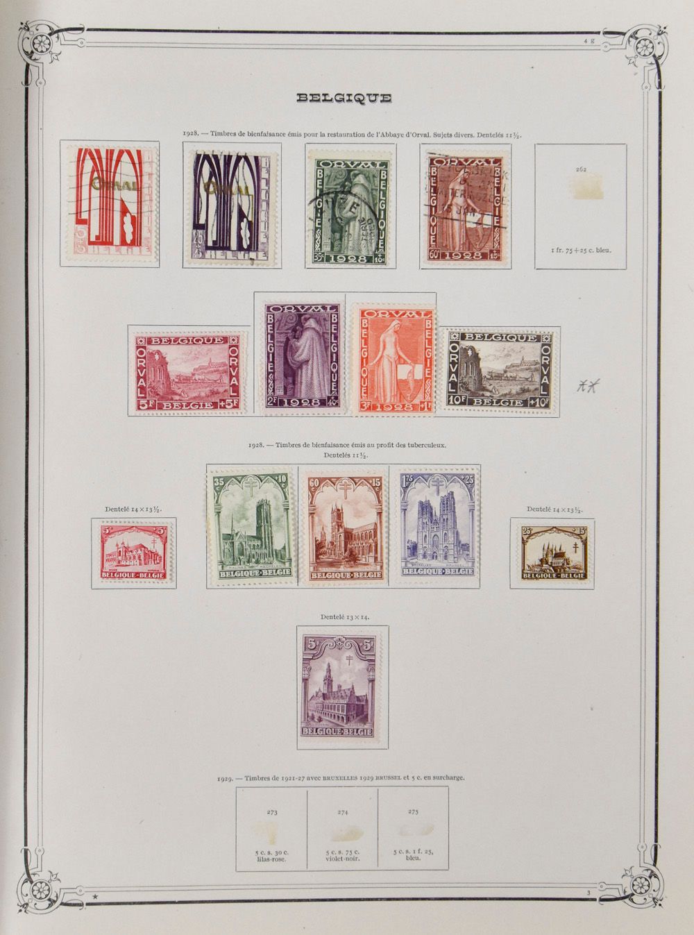 1858/1933 Deel verzameling in oude klemband w.o. 1° Orval (4 hoogste waarden **), 314 **, Sanatorium **, Kruis van Lotharingen ** + wat Belgisch-Congo, zm/m 