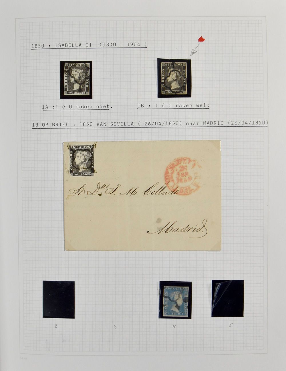 1850/1952, collection in Davo album, with many better stamps, a.o. Yv N° 4 (slightly thin, with label), 68, 111 (*), 112 *, Don Quichote 1905 *, 329/38, 1930 Columbus also un-tanded, souvenir sheet Alcazar 2 Ptas un-tanded *, LP 193* (label), Zaragoza 1940 *, Pilar *, 100 Year Postage Stamp ** both sets, also Barcelona, high vf/to be checked, vf/to be checked.