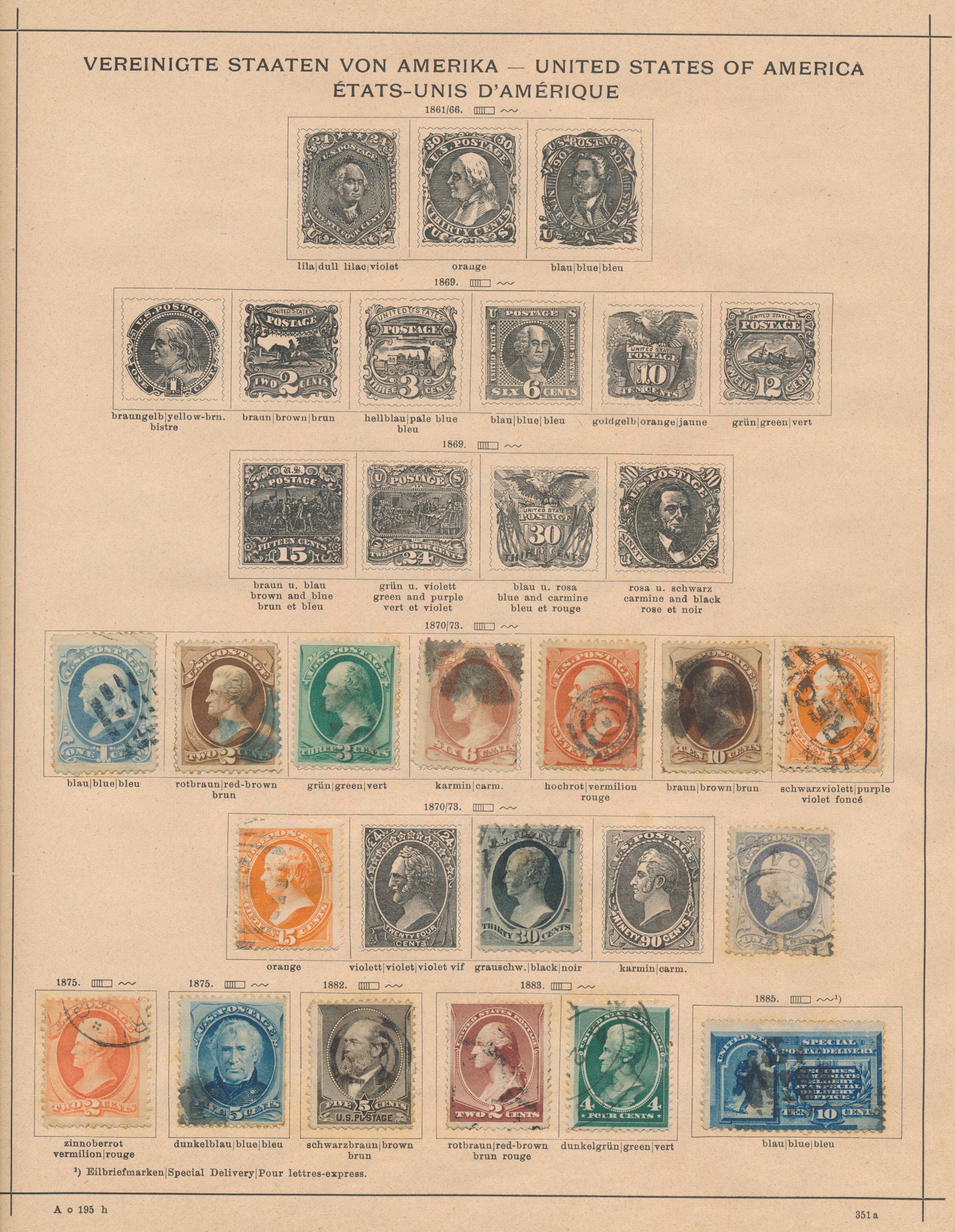 1870/1909 Verzameling op oude albumbladen met wat hoge waarden, deel zegels enigszins vastgekleefd, dus voorzichtig bekijken, zm/m/ntz
