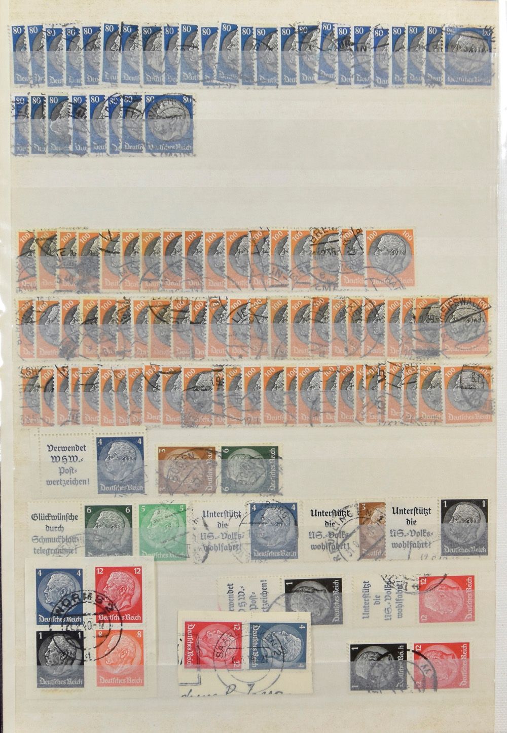 Reich, Bund et RDA, dans des classeurs, très nombreux timbres, zm/m/ntz.