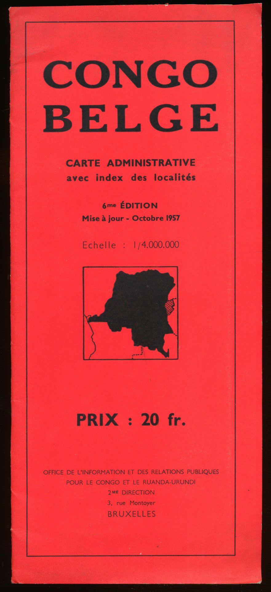 Map of Belgian Congo 