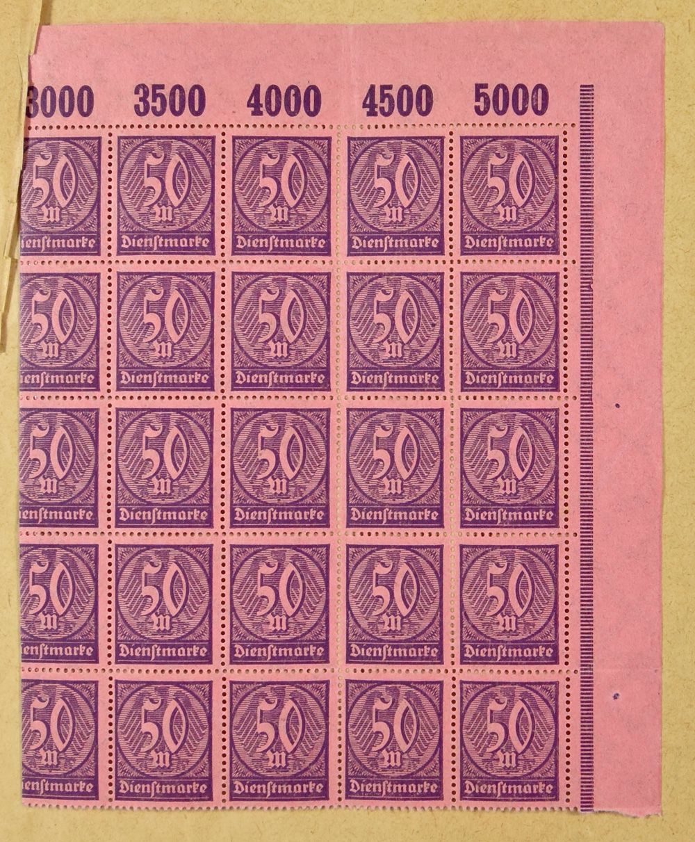 1923 Grote hoeveelheid Infla in vellen en veldelen, voor specialist, zm/m 