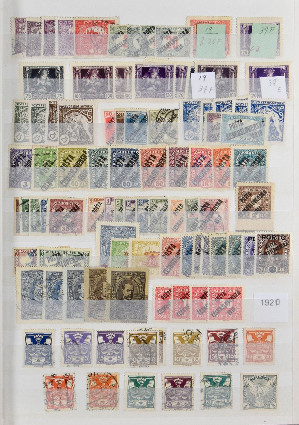 1918/1992 Verzameling in 3 dikke insteekboeken met o.a. veel postfrisse reeksen en blokken, zm/m