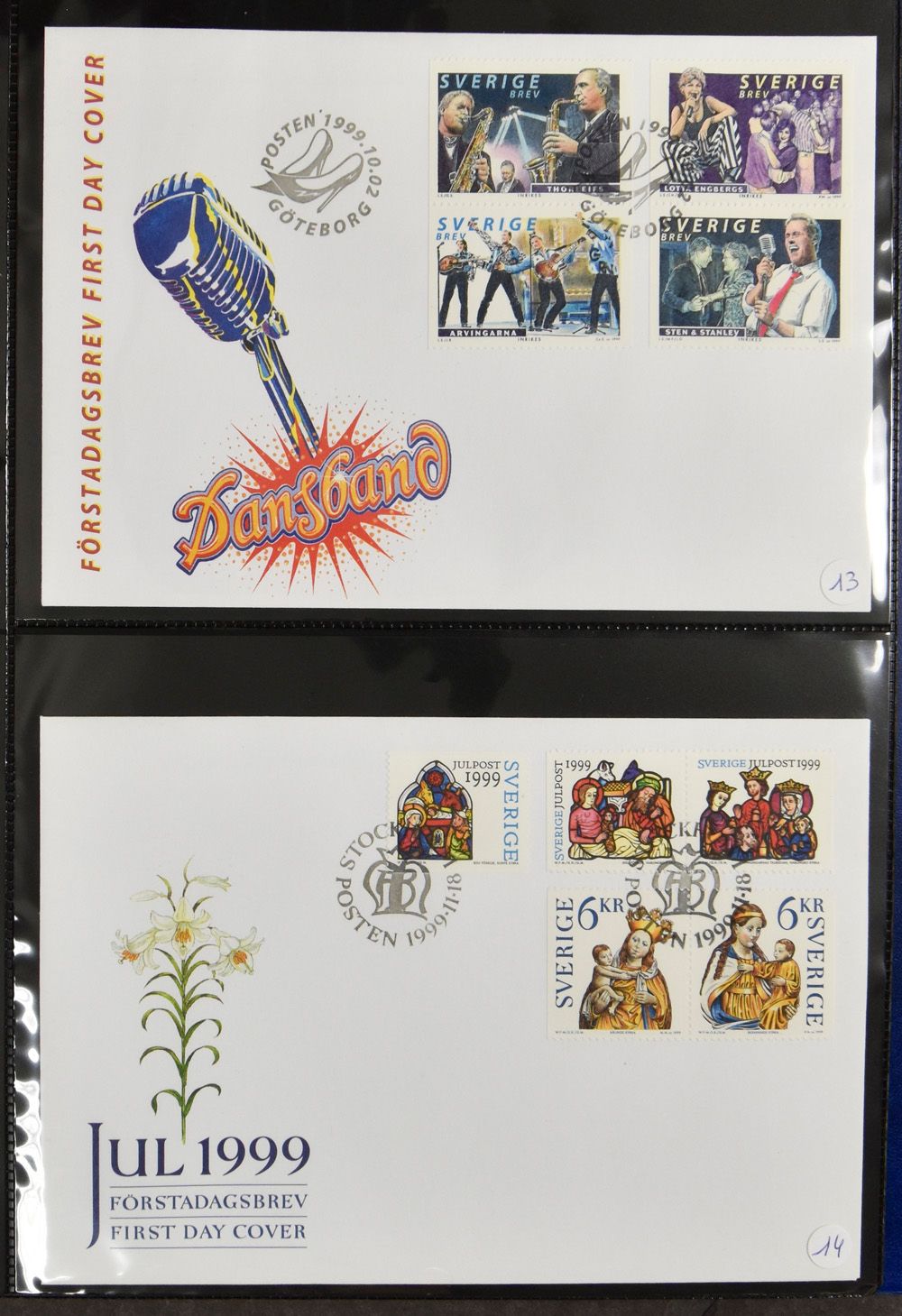 1990/2001, collection 106 FDCs, in 2 ring binders, vf.
