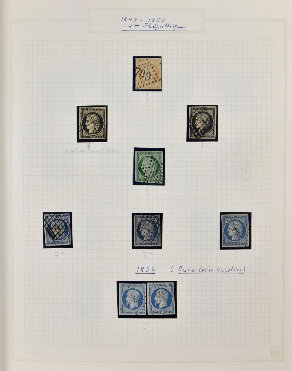 1849/1992 Mooie goed gevulde verzameling in 3 albums met veel klassiek (o.a. stempels) met veel betere zegels, diverse coins datés, zm/m/ntz