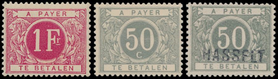 1870/1966 Uitgebreide verzameling op bladen, w.o. TX 1/2 **, TX 10 **, TX 12/16 *, TX 12A/16A **, TX 17/25 **/*, zm