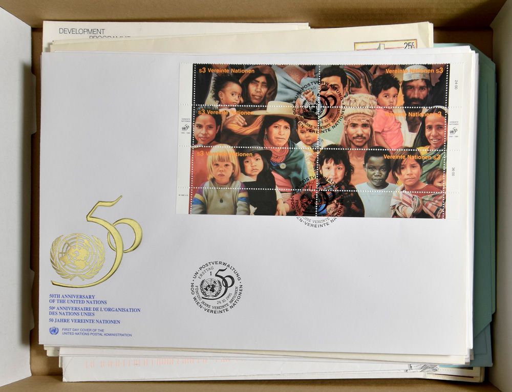 New York, Wien, Genf, Zusammenstellung 145 Poststücke, darunter Aerogramme, einwandfrei 