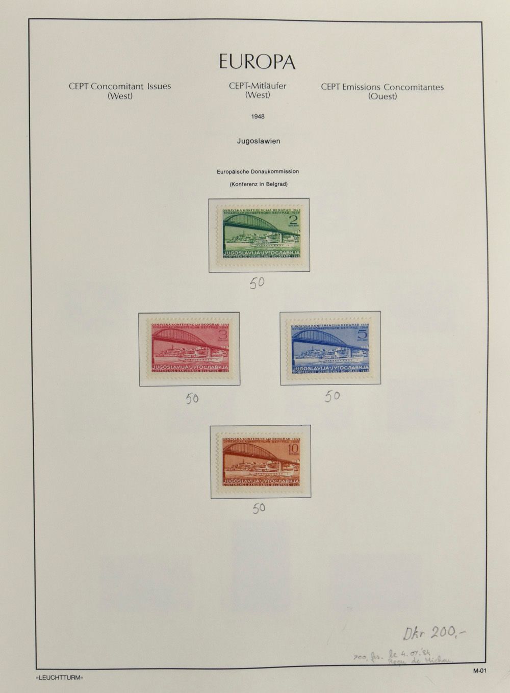 1948/1992, verzameling meelopers in Leuchtturmalbum en klein insteekboek, veel thema, zm.