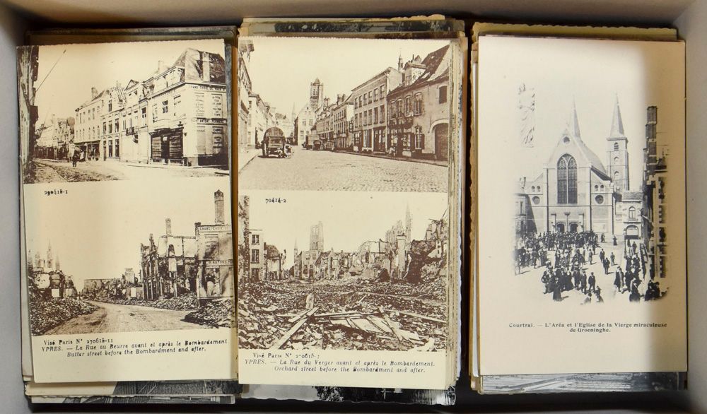 Diverses localités, cartes anciennes avec de nombreuses cartes de meilleure qualité, également des ruines (275 pièces + 4 livrets + quelques cartes modernes).