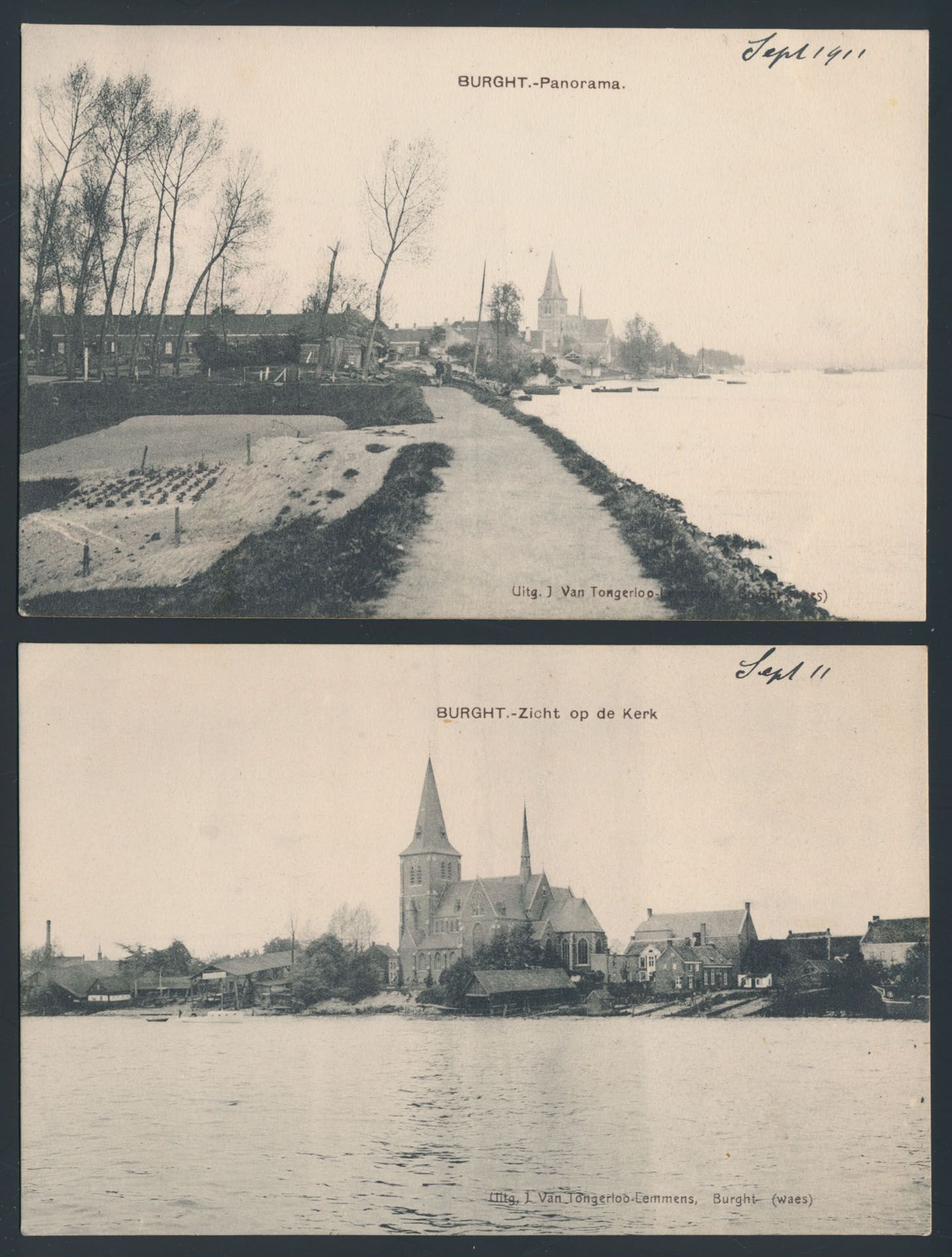 Burcht, prachtige kaarten, uitgave van Tongerloo-Lemmens (3 stuks)
