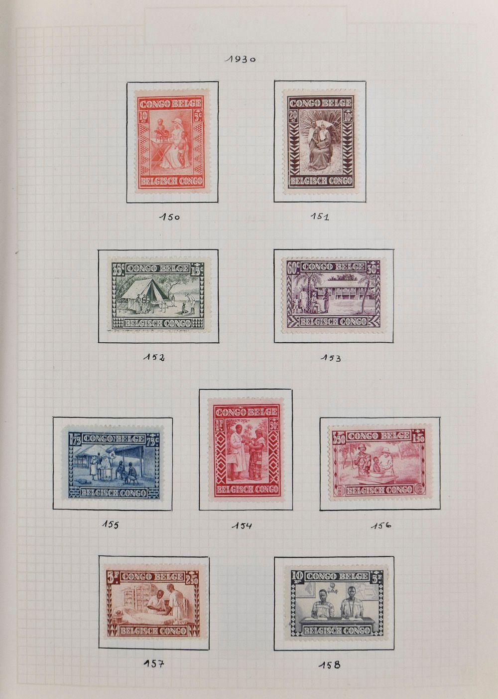 Rep. Congo + Zaire 1894/1971 Collection in album + 1 album with doubles, vf/f
