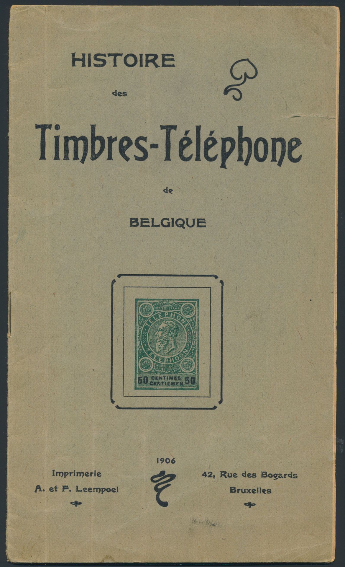 Timbres-Téléphone de Belgique; Misson; 1906; gedrukt; geniet; Frans; 18 pag.; zachte kaft; in redelijke staat