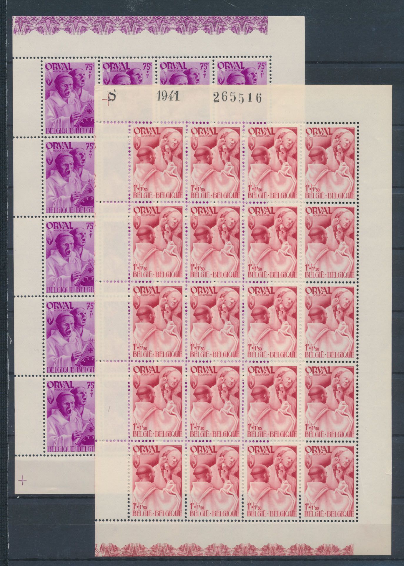 F 556/67, sheetlets of 20 items, vf (OBP €300)