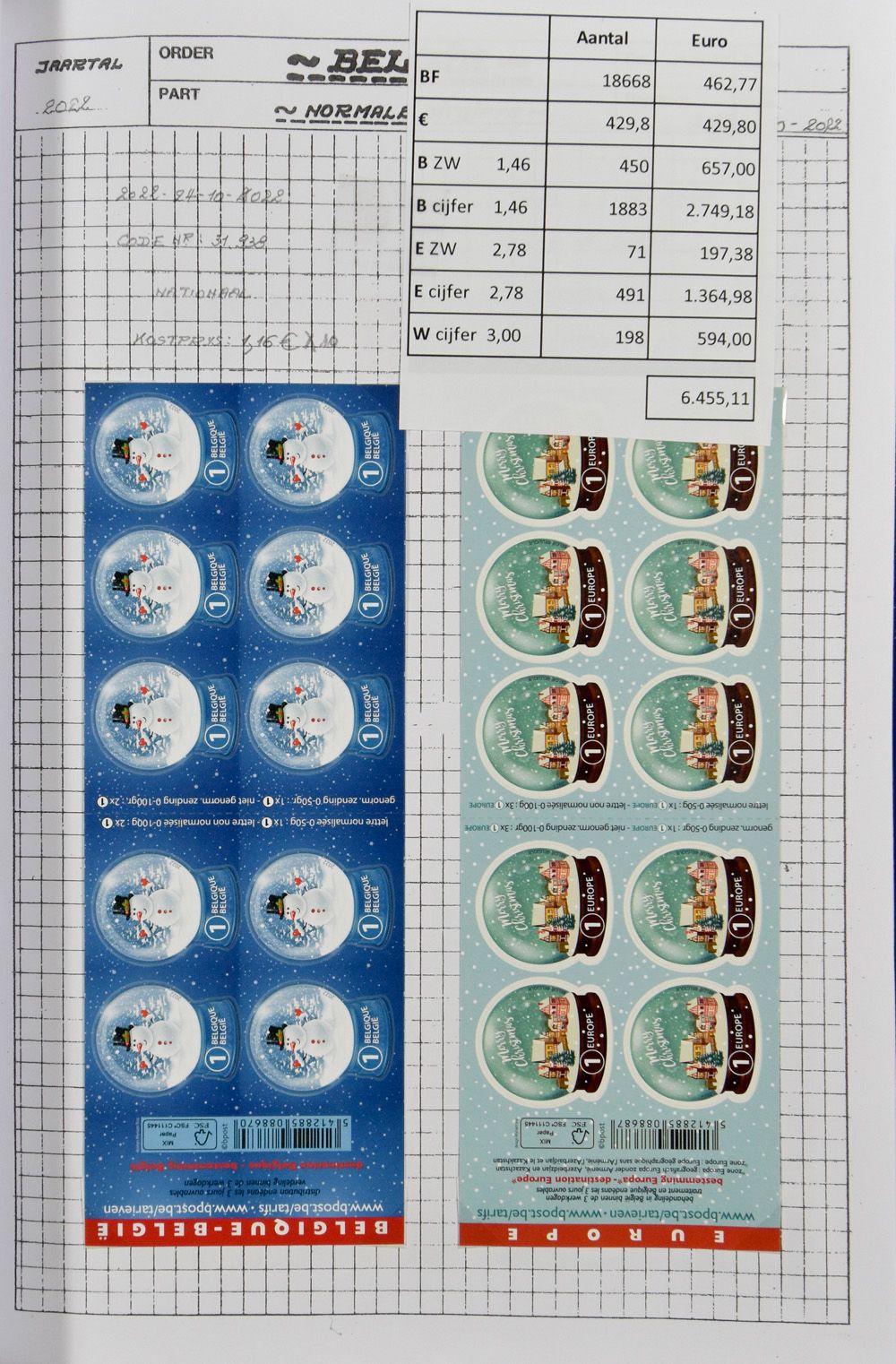 1983/2022 Uitgebreide en zeer mooie opgestelde verzameling in 7 mappen met zegels, blokken, boekjes, HK, BK en spoorwegvignetten, zm (Frankeerwaarde: €6.455)