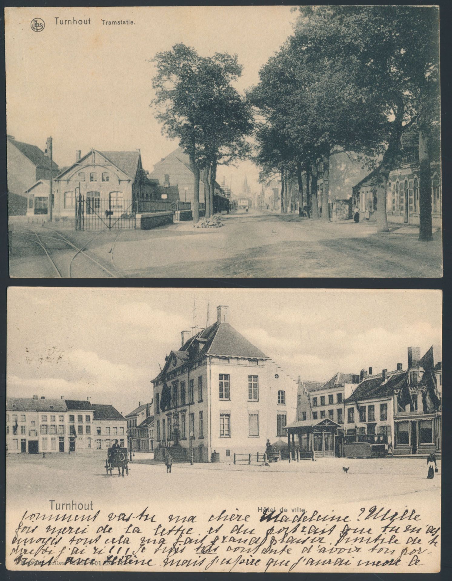 Provincie Antwerpen, Turnhout, w.o. tramstatie en 2 stoomtrams (6 stuks)