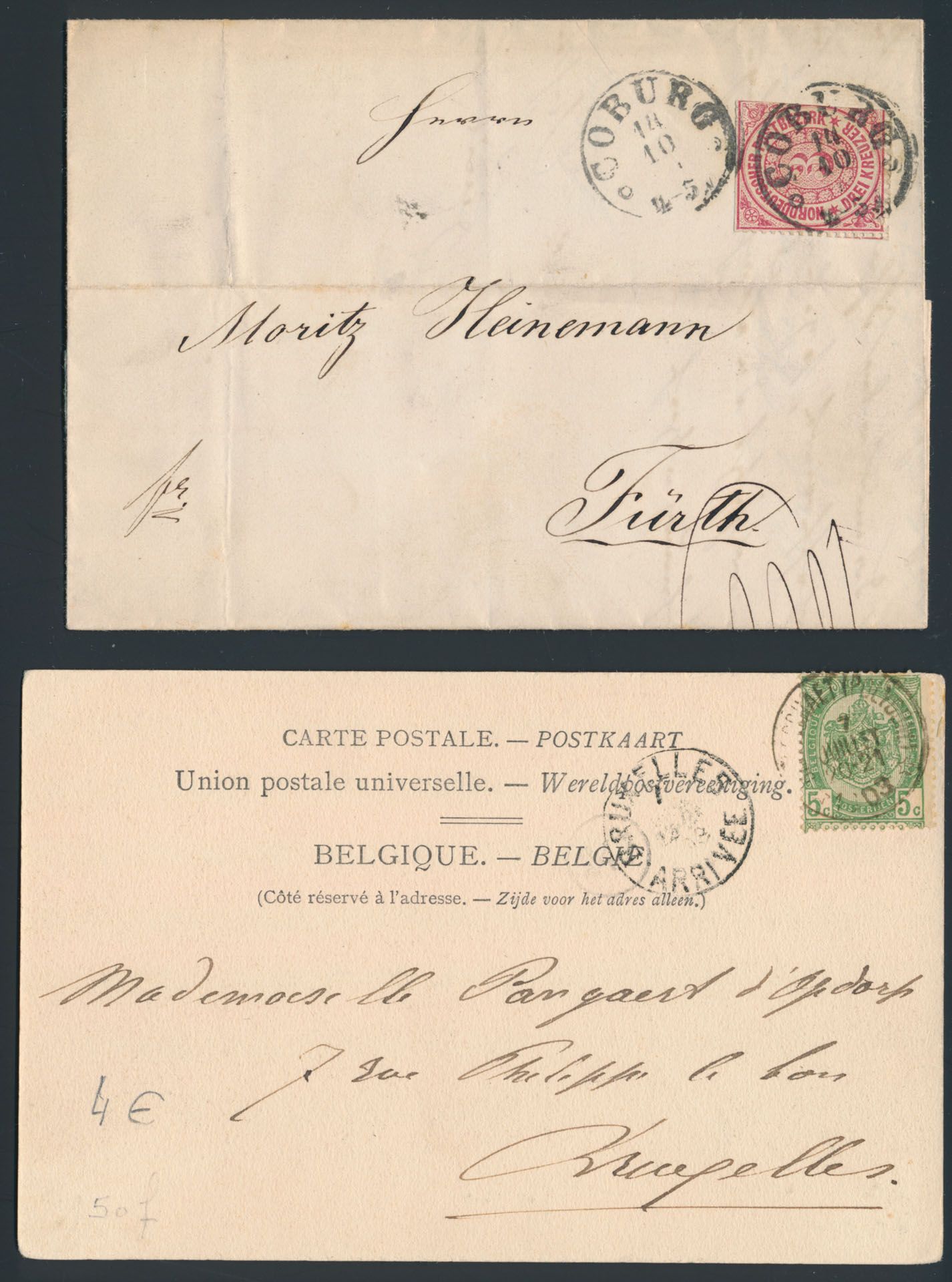 Group 101 letters or cards various countries and periods in small album, vf/f 