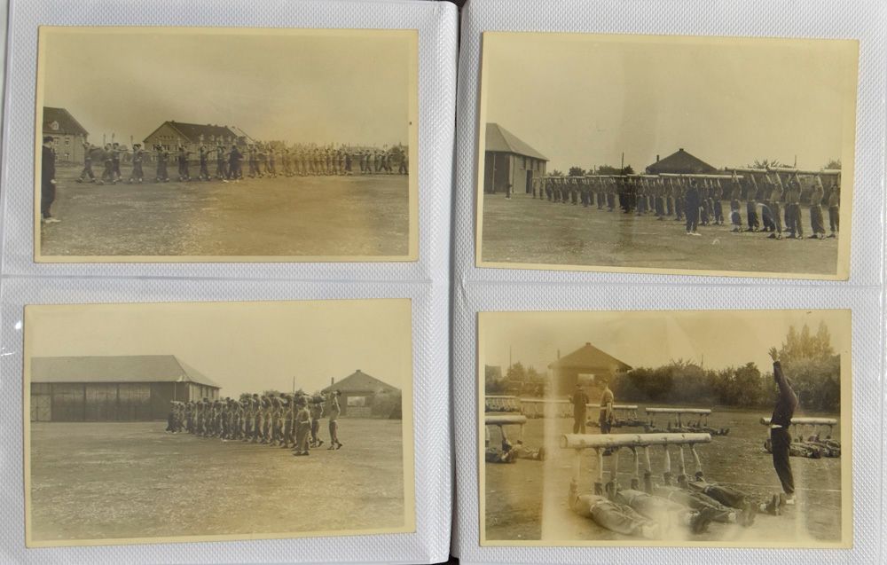 Fotokaarten en een paar foto's, w.o. kazerne van Soest, ook sport evenementen, in 3 mapjes (+/- 104 stuks)