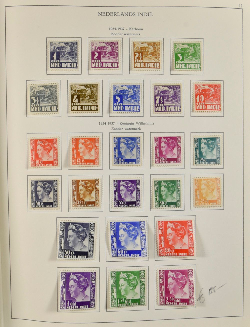 1870/1965 Verzameling in album met betere reeksen, w.o. 1934 *, RIS 1950 * volledig, Nieuw-Guinea * volledig, ook wat Japanse bezetting en Indonesië volledig vanaf 1950 incl. strafport, zm/ntz