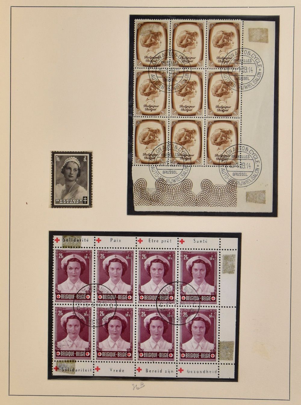 1863/1962, samenstelling diverse uitgiften in klemband, w.o. in blok van 4, randinscripties, pubs, stempels, zm/m.