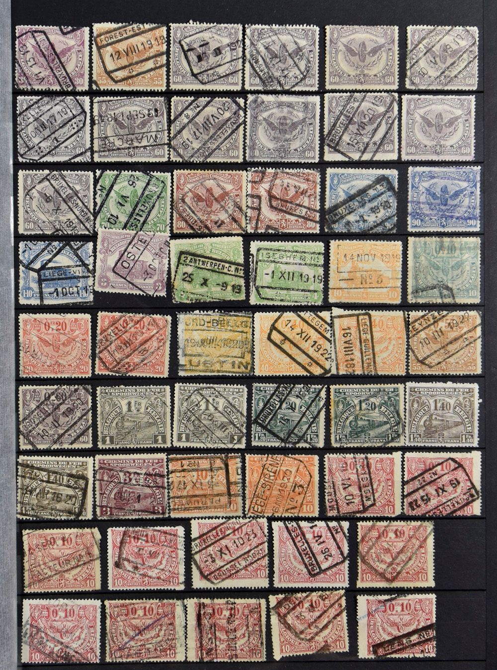 ca 1,100 stamps mostly Mechelen issues, for variety seekers, in stockbook, vf/f.