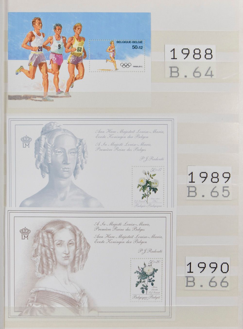 1962/2002 Verzameling blokken in insteekboek, zm (Frankeerwaarde: 4.436 BEF)