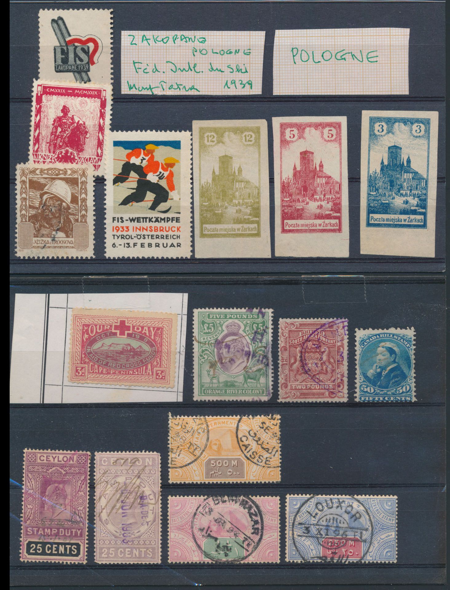 Viele Länder (auch Belgien), große Menge Verschlussmarken, Vignetten, Steuermarken etc.... auch Poststücke, einwandfrei/schön/zu kontrollieren.