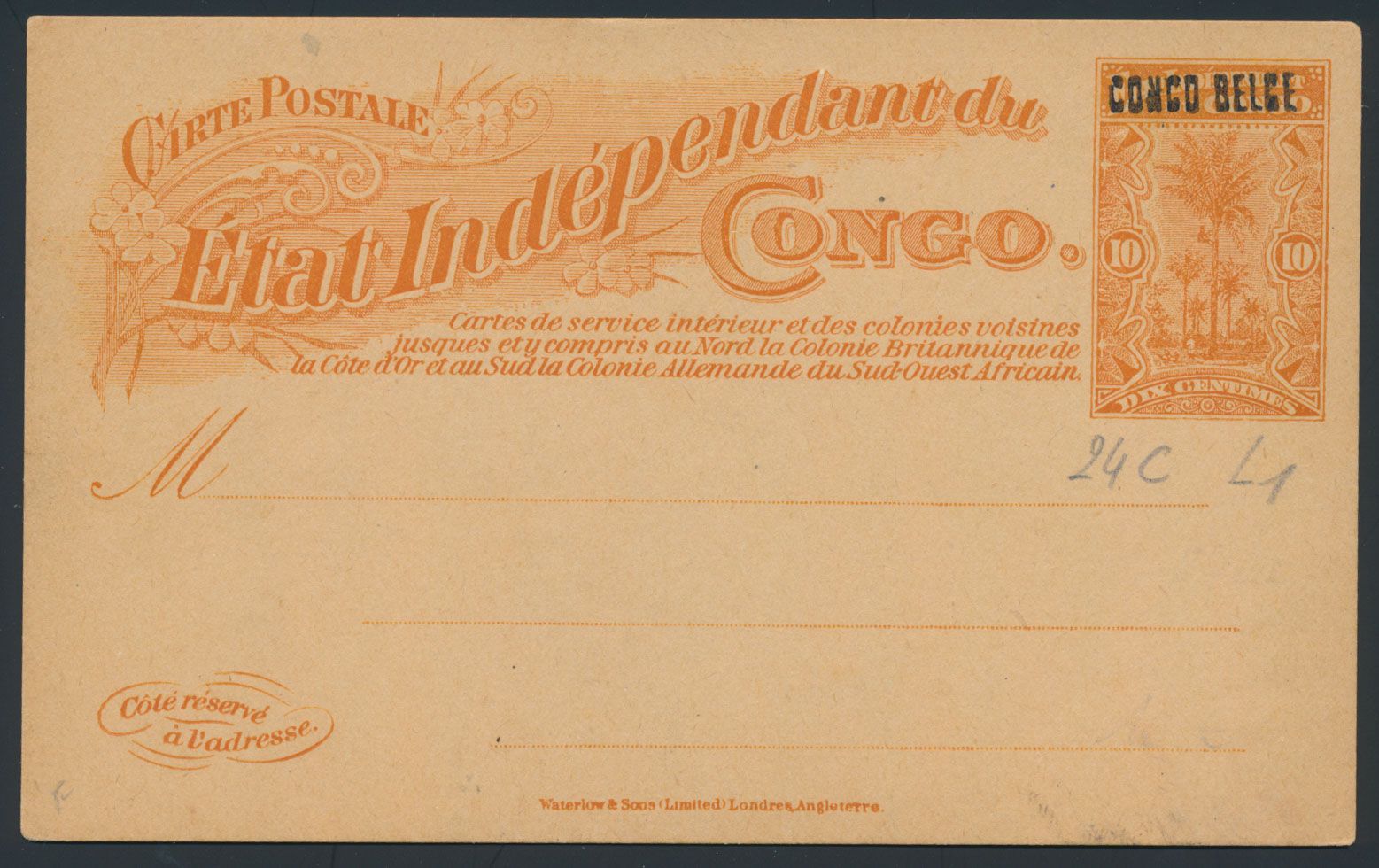 Postal stationery Stibbe 24C L1, mint, uncommon paper, vf