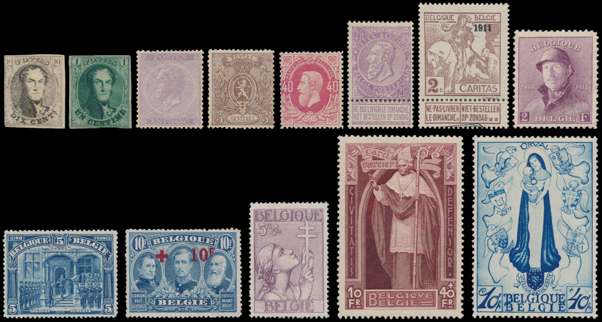 1849/1969 Verzameling in 2 Davo's vanaf n° 53/67 tot 377/83 volledig in wisselende kwaliteit, vanaf 1935 tot 1969 zo goed als alles ** en compleet, veel nagegomd, dus goed nazien, 6 * (dun), 21 (nagegomd), 51 (nagegomd), 53/67 **/*, 74/80 (nagegomd), 84/107 **/*, 135/49 ** (147 nagegomd), 150/63 (nagegomd), 373/83 (nagegomd),  ook alle blokken op BL 2 na (ontbreekt), ntz