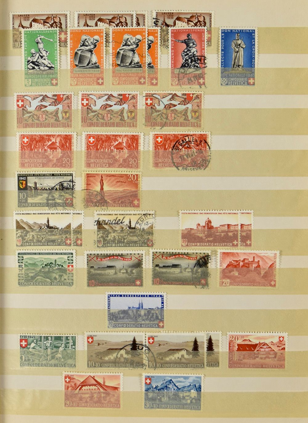 1918/2013 Verzameling in insteekboek + ringband, waarbij Pro Juventute, Pro Patria, reeksen, overwegend gestempeld, zm/m