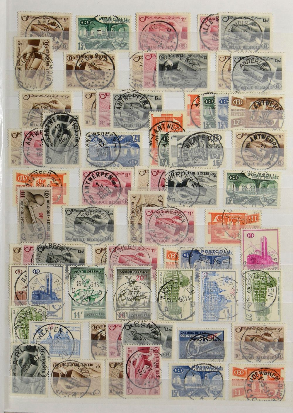1946/1959 Collection 830 stamps various issues in stockbook with circular cancels from A to Z, vf/f