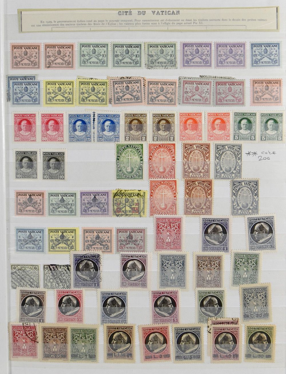 1852/2007 Verzameling in insteekboek met o.a. Yv. 40/43 **, zm/m/ntz
