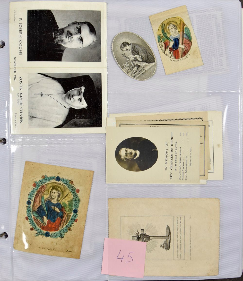 Diverse, doodsprentjes, celluloid, neogotiek, ook wat menu's, enz... (+/- 350 stuks)