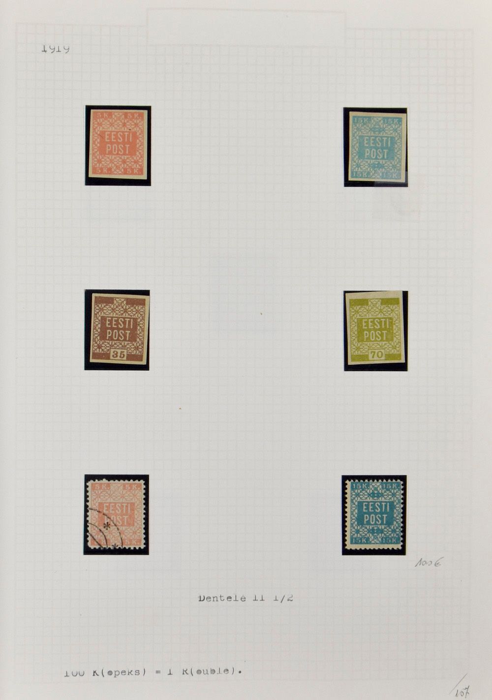 1919/1940 Collection of Estonia in Victoria album, including sets, souvenir sheets, LP, vf/f (Yv. €1,435)