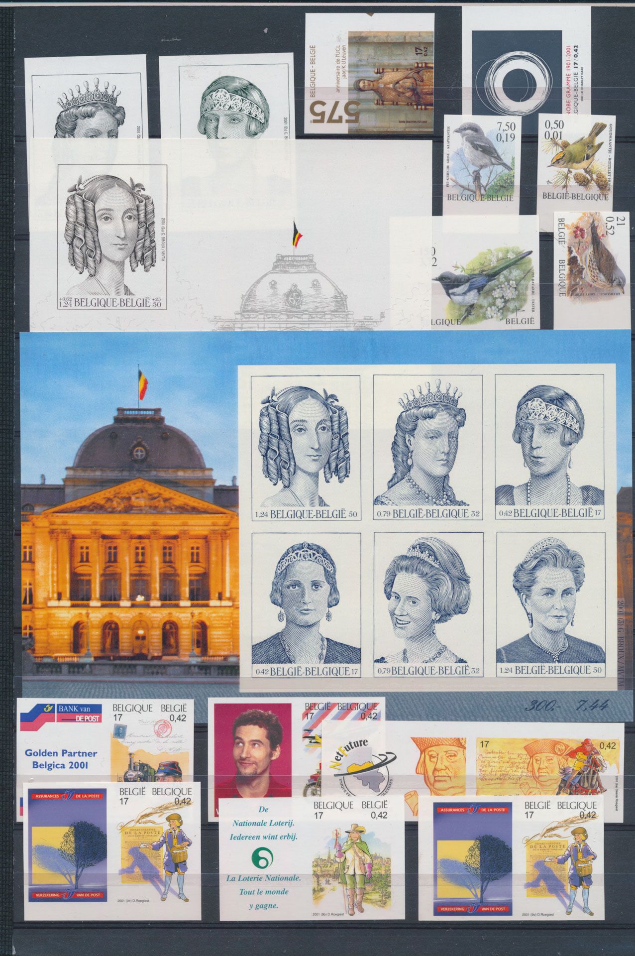 Accumulation 2001, 11 sets and 4 souvenir sheets, vf (OBP €1,072.50)
