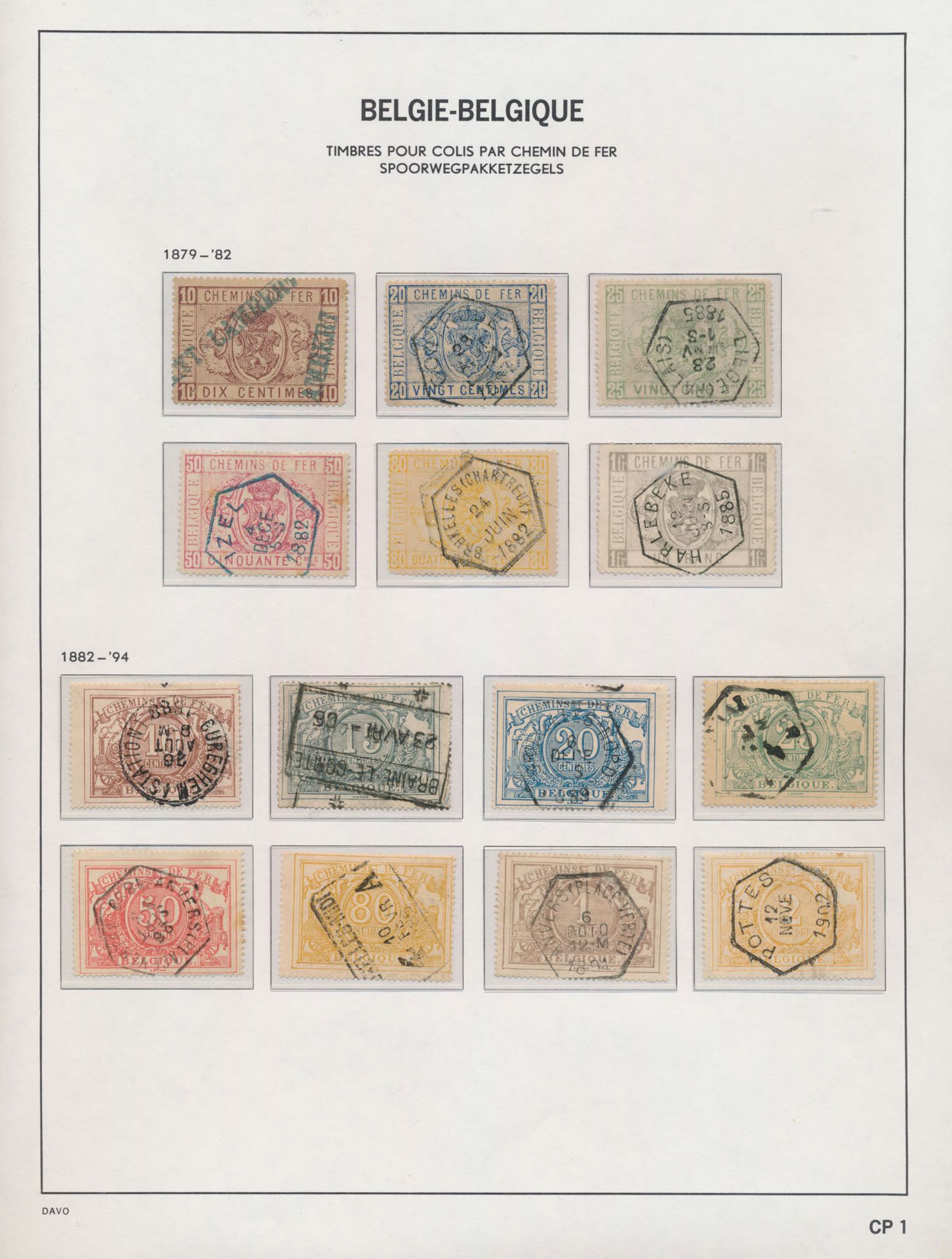 1879/1982, collection on album leaves, including better cancellations, vf/f.