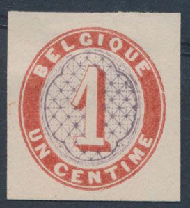 STES 1218 Proef van de plaat van 26 op wit papier met inschrijving, rood op blauwe achtergrond, periode 