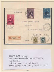 1930, N° 305/7 