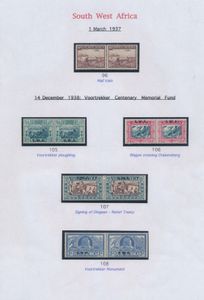 1937/1949, mooie verzameling, met alle paren, w.o. Voortrekkers, zm (SG £ 320)