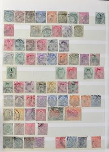 Divers articles dans des classeurs, des albums, etc., dont des territoires espagnols, des territoires anglais, l'Amérique du Sud, tb/b/à voir