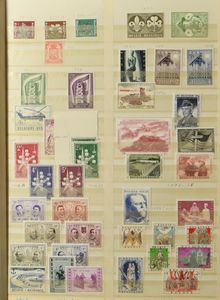 1930/1965 Samenstelling diverse uitgiften, waarbij veel variëteiten en curiositeiten, in insteekboek, zm/m/ntz