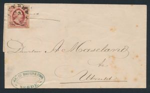 Lettre de Neede à Utrecht avec un n° 2 de luxe avec demi-cercle 