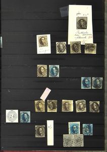 1850/1960 Samenstelling in 2 insteekboeken, waarbij heel wat medaillons, stempels op diverse uitgiften, zm/m/ntz