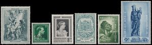 1884/1969 Verzameling in 2 Davo albums, w.o. Houyoux *, 436/37 **, Rubens **, -10% **, Gellingen **, Senaat **, Elisabeth **, UPU *, Breendonk I + II **, Brugge **, nominaal, zm/m