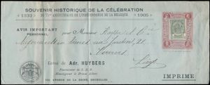 1905, 75e anniversaire de l'indépendance belge, imprimé, N° 53, 