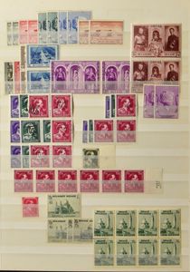 1869/2000 Samenstelling diverse uitgiften in 2 insteekboeken, zm/m/ntz