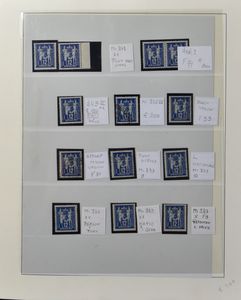 1949/1990 Enorme verzameling plaatfouten in 9 Lindner albums, zm/m