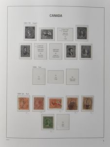 1859/1990 Collection dans 3 albums Davo, assez bien remplis, également classeur doubles, tb/b/à voir