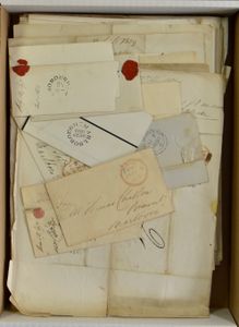 1800/1850 Voorlopers Engeland, 91 brieven vanuit verschillende steden, meerdere verschillende poststempels, leuk geheel, zm/m/ntz