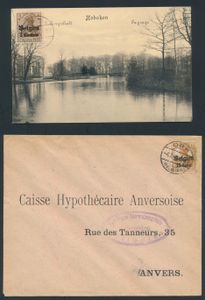 1915/1918 Samenstelling 300 brieven, kaarten en PWST met diverse bestemmingen, stempels van kleine gemeenten, briefhoofdingen, zm/m/ntz